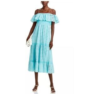 T Tahari Eyelet Midi Dress Size Medium‎